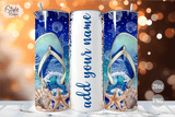 20oz Stainless Steel Tumbler With Two Lids - Thongs - Add your name