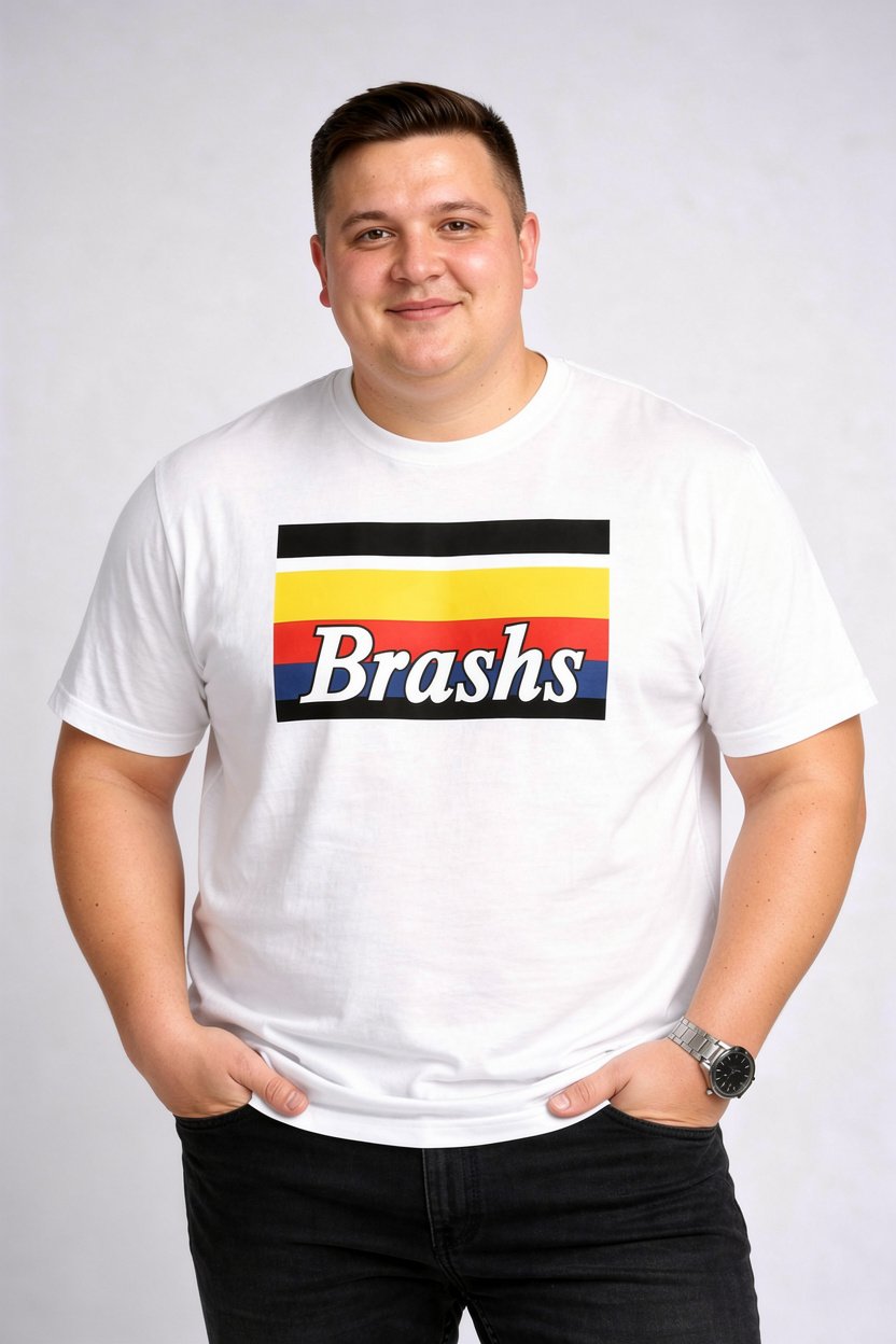 Graphic T-Shirt - Brashs Size 4XL-10XL