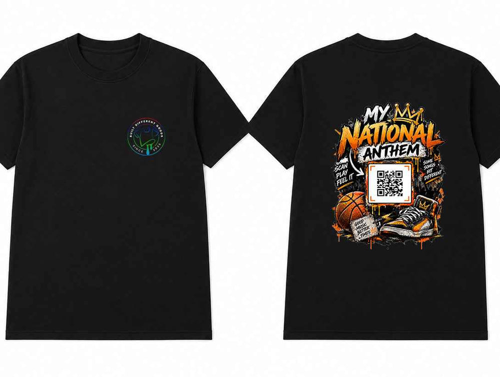 BDG Graphic T-Shirt - QR - NBL My National Anthem - Built Different Goods