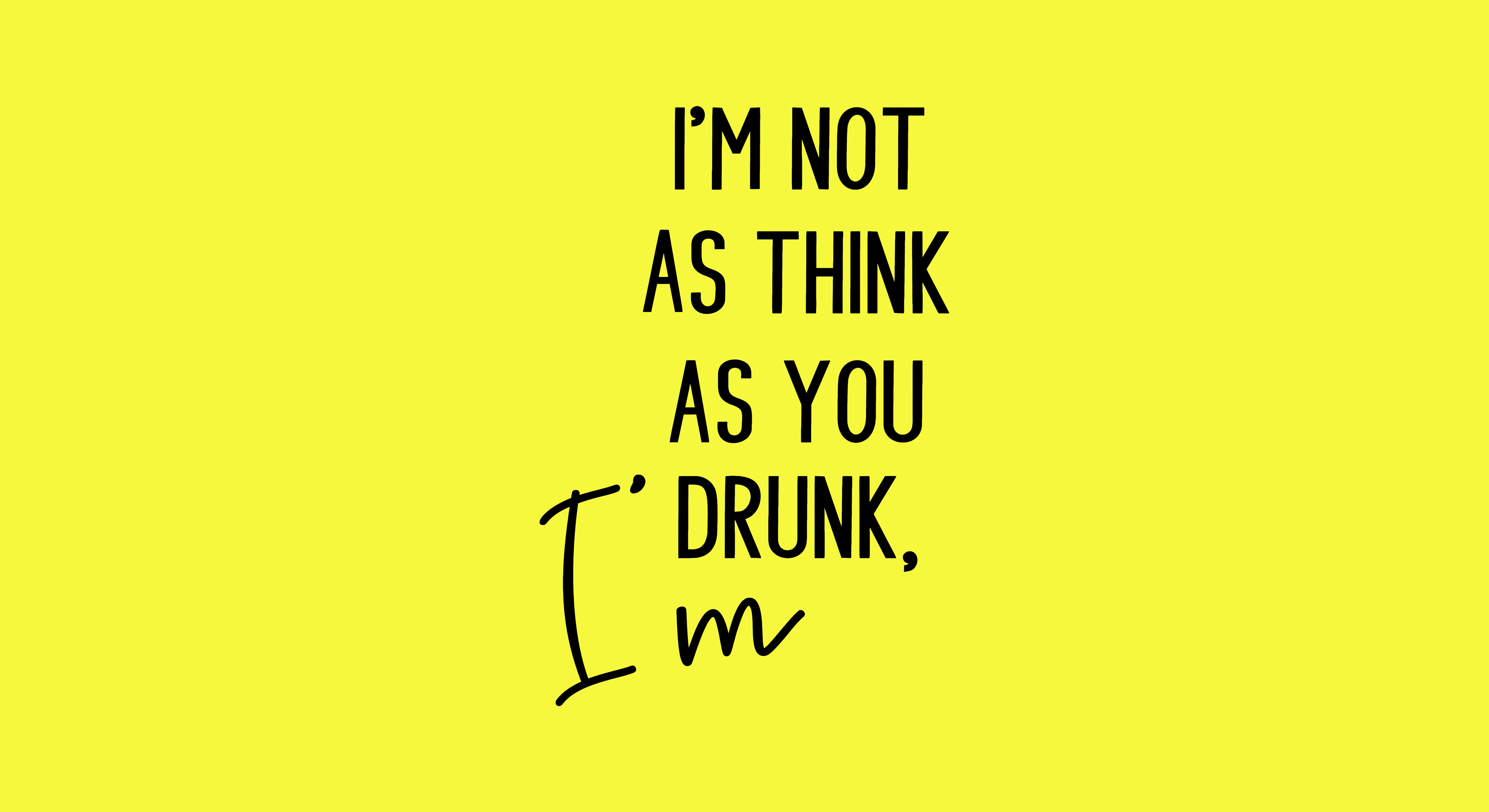 5mm Neoprene Stubby Holder for 375ml Cans  - I'm not as think as you drunk