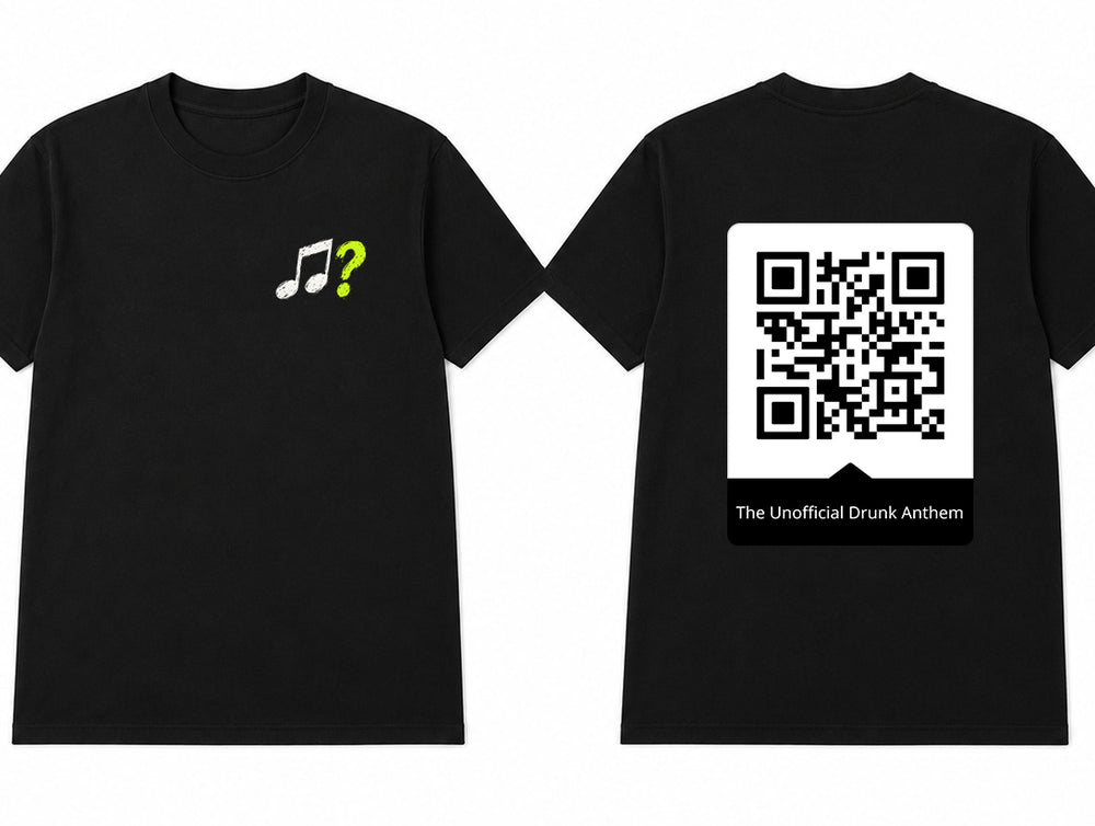 BDG Graphic T-Shirt - QR - The Unofficial Drunk Anthem - Built Different Goods
