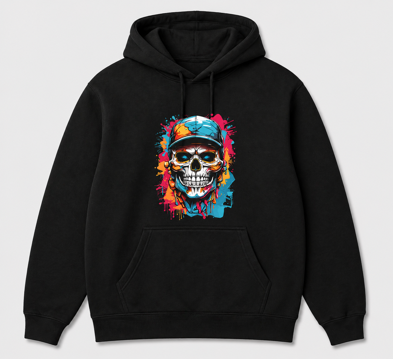 BDG Graphic Hoodie - Neon Skull