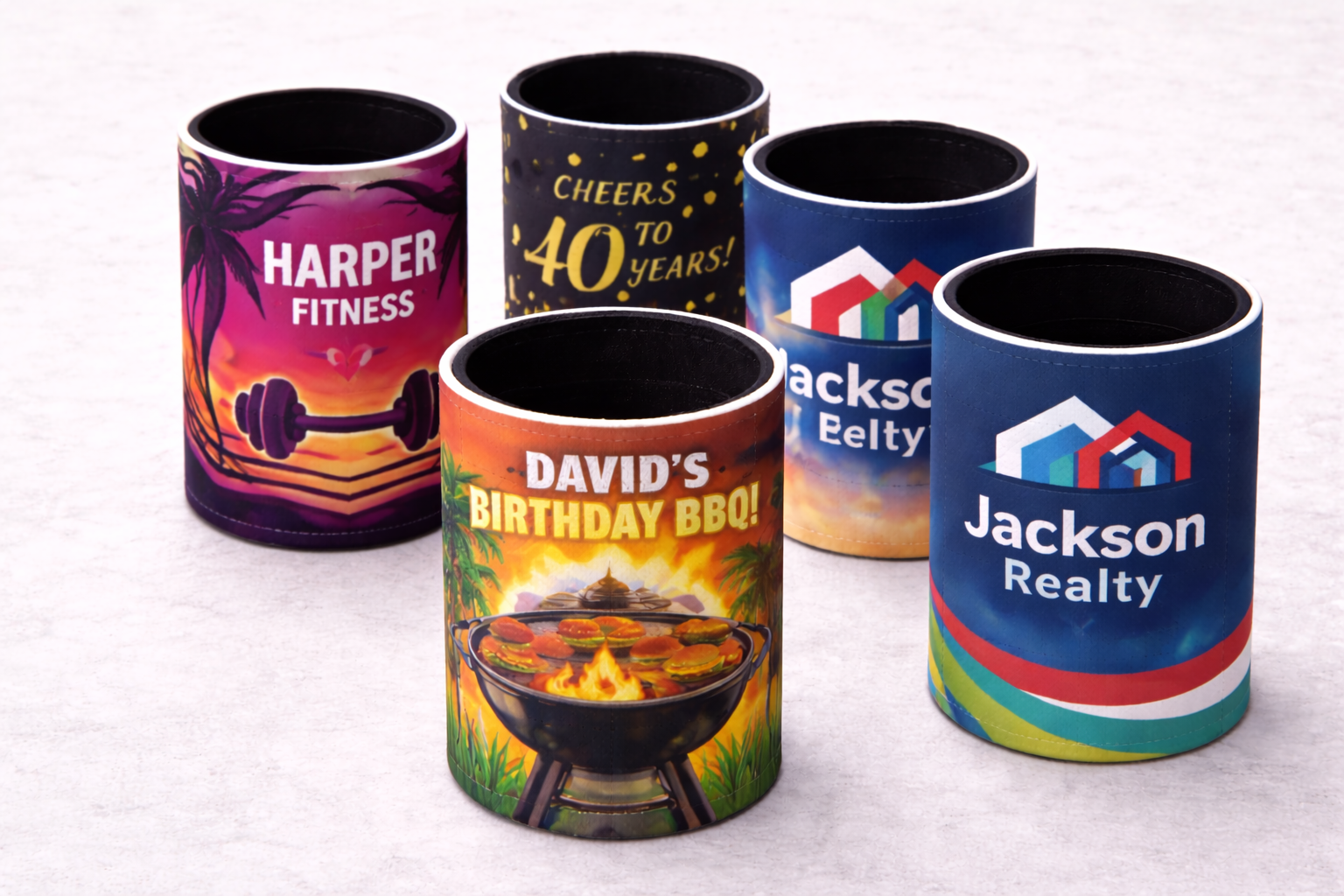 Custom Printed 5mm Neoprene Stubby Holder for 375ml Cans