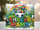 20oz Stainless Steel Tumbler With Two Lids  - Soccer Mama