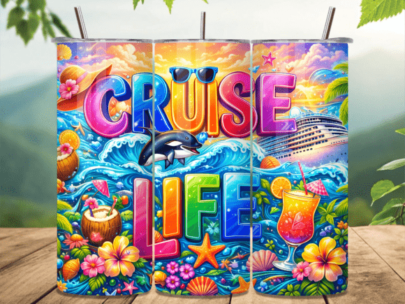 20oz Stainless Steel Tumbler With Two Lids - Cruise Life