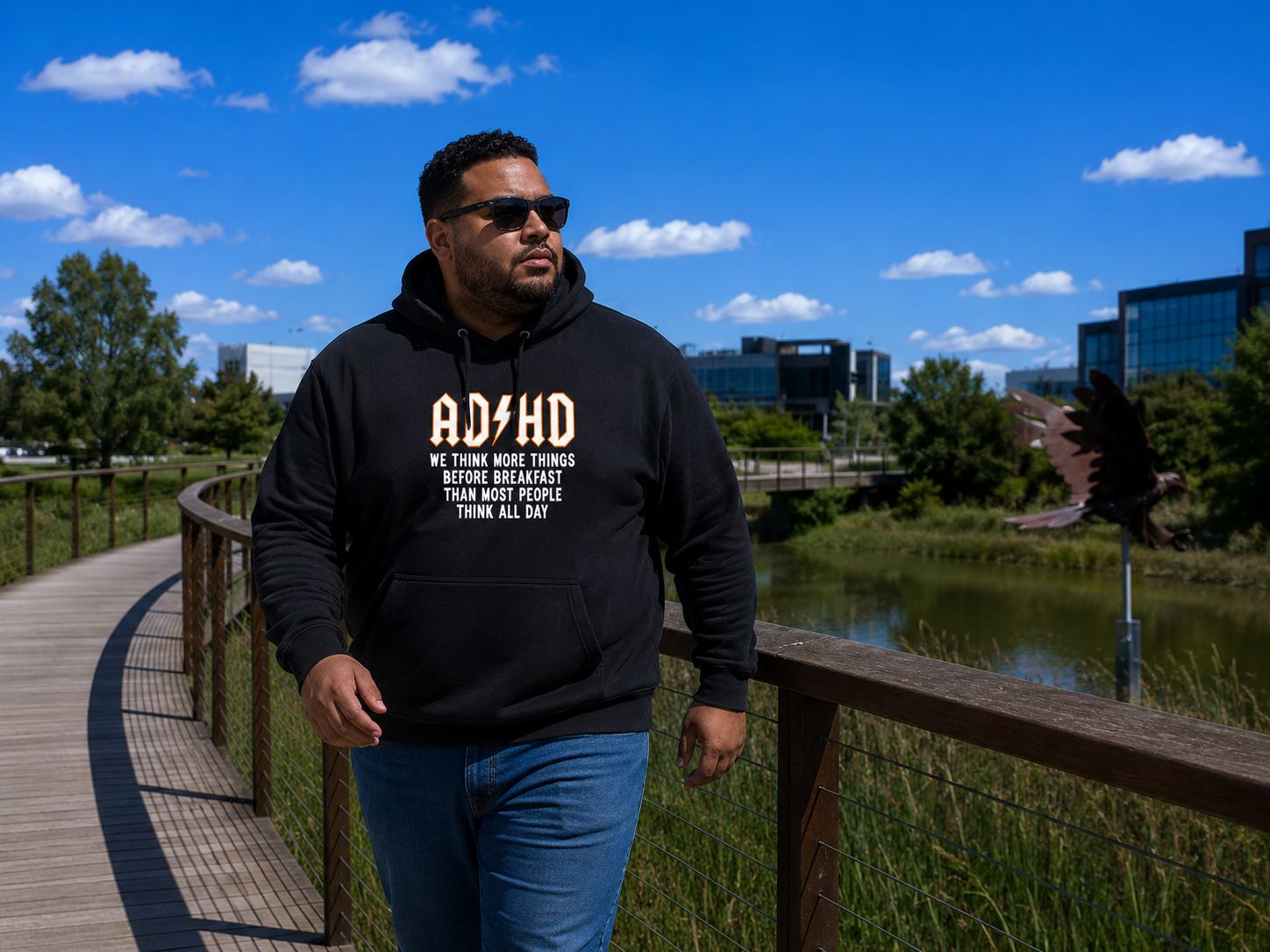 BDG Graphic Hoodie - ADHD Think more Things