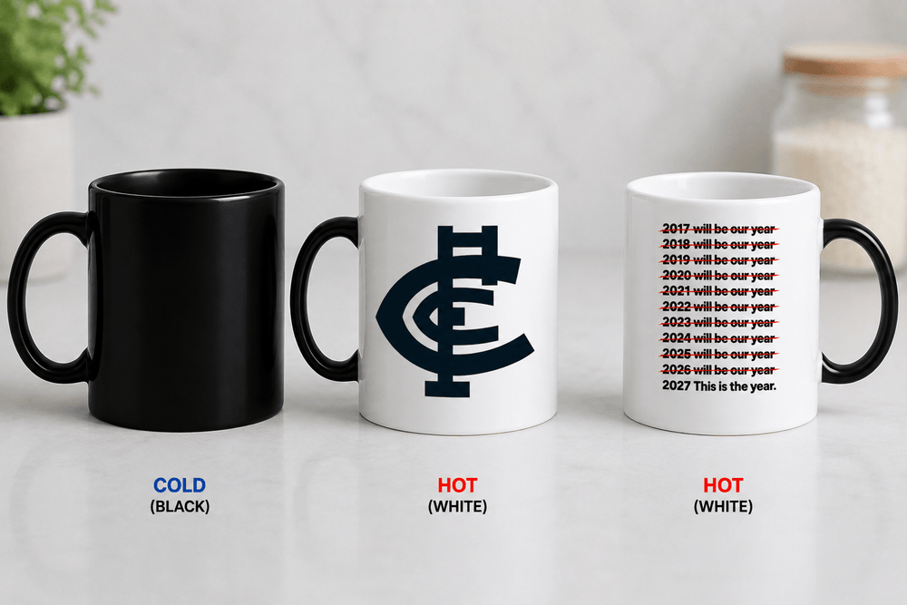 AFL Colour Changing Mug – Will Be Our Year - Built Different Goods