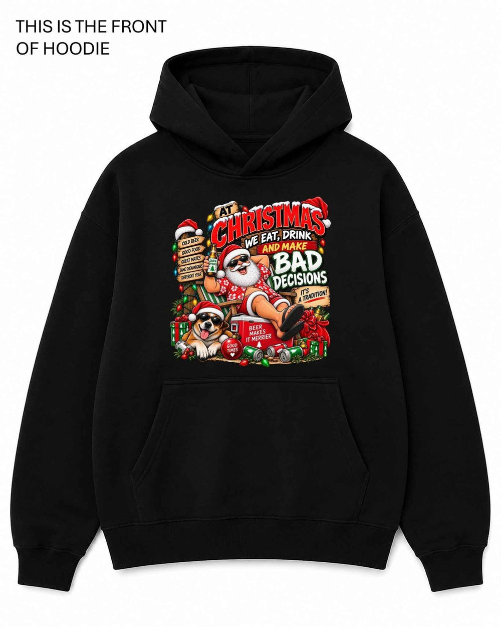 At Christmas Graphic Hoodie