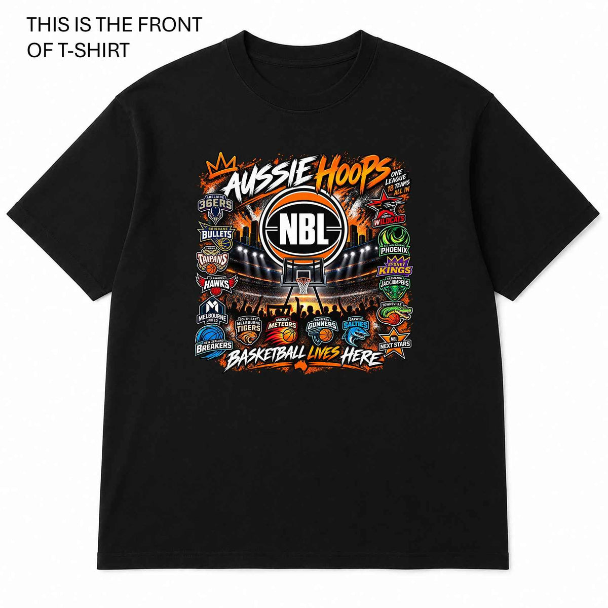Aussie Hoops NBL Graphic T-Shirt