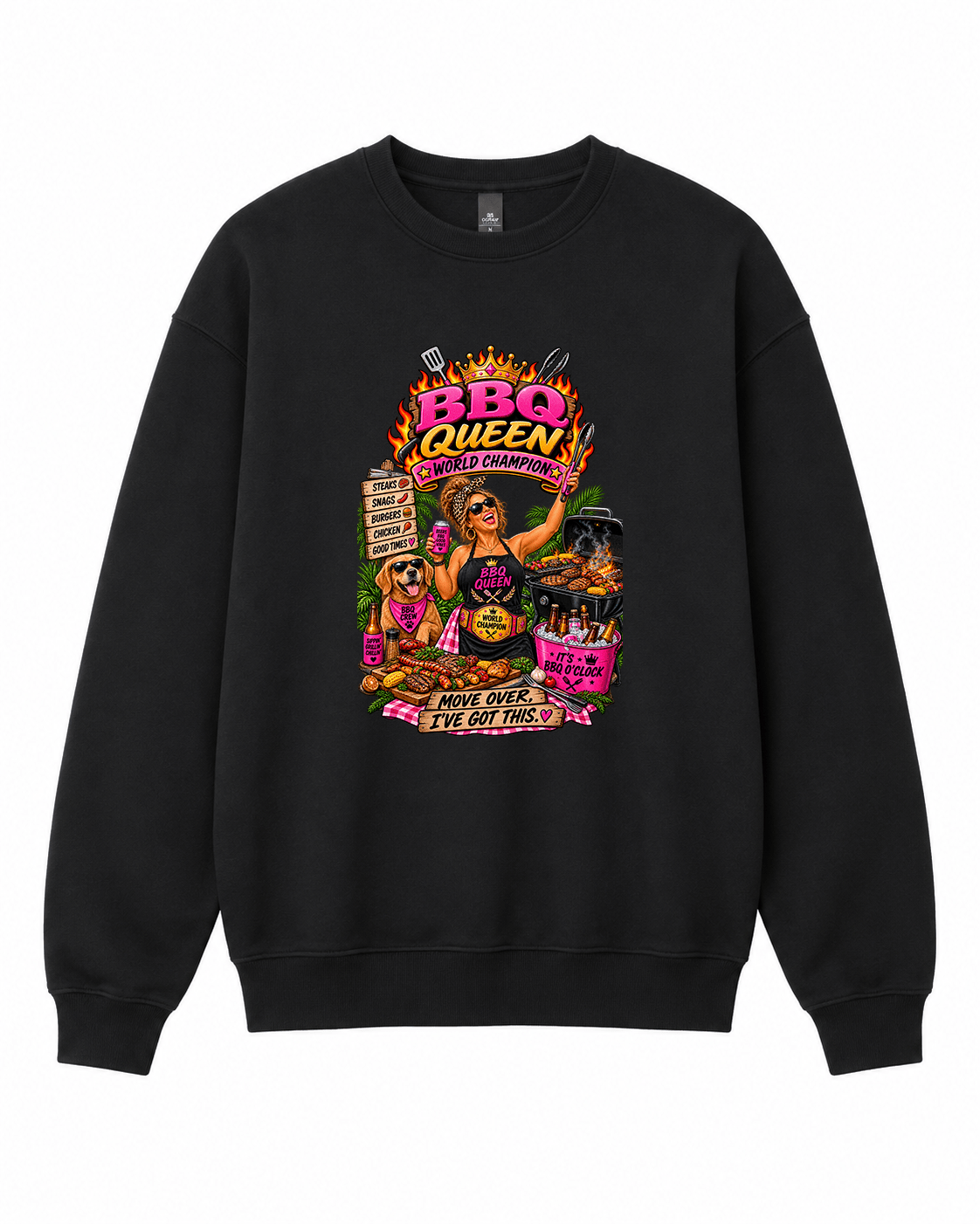 BBQ Queen Crewneck Sweatshirt - Built Different Goods