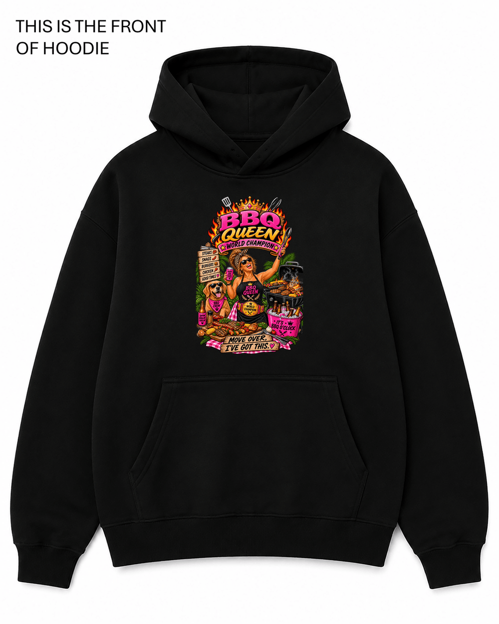 BBQ Queen Graphic Hoodie - Built Different Goods