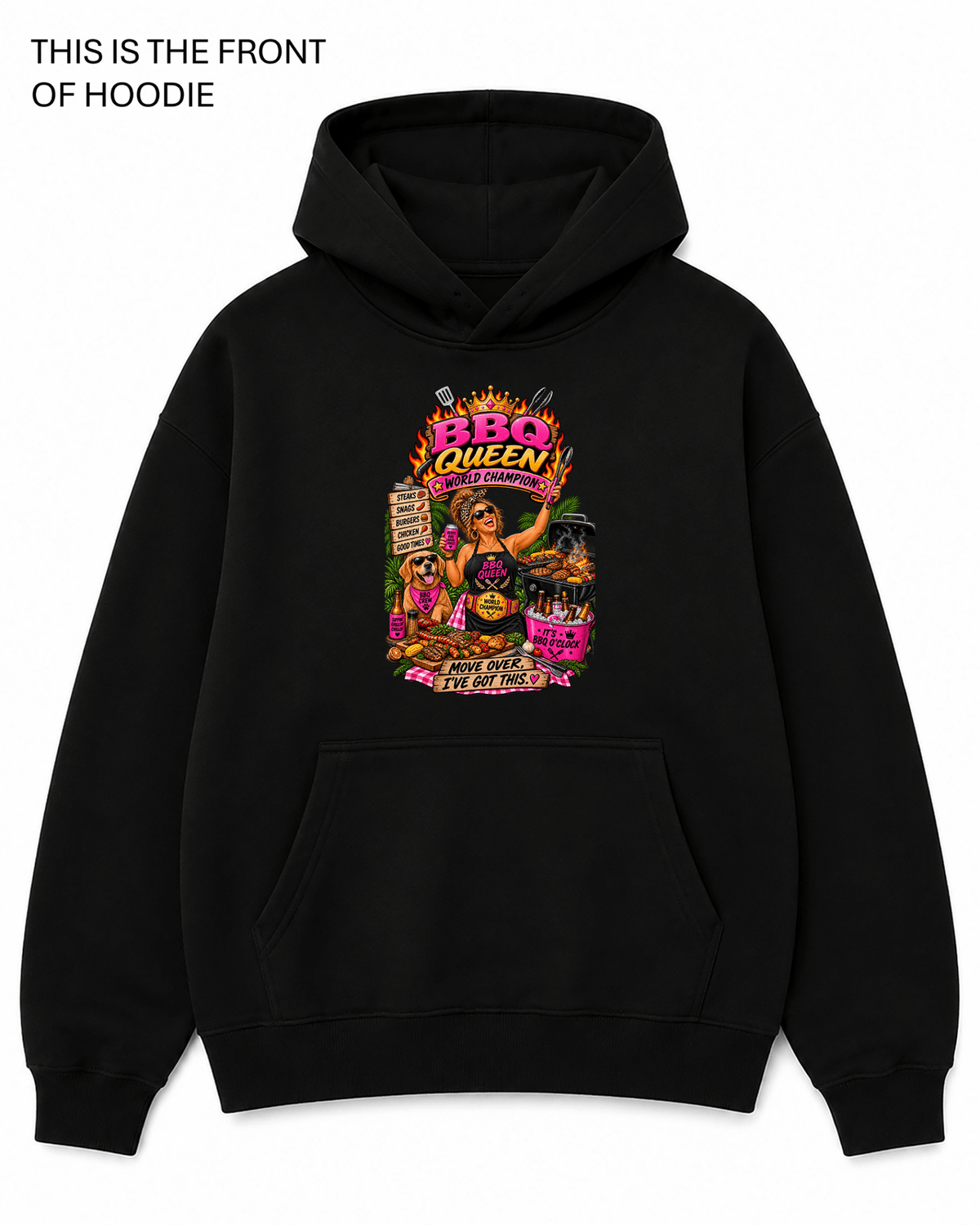 BBQ Queen Graphic Hoodie - Built Different Goods