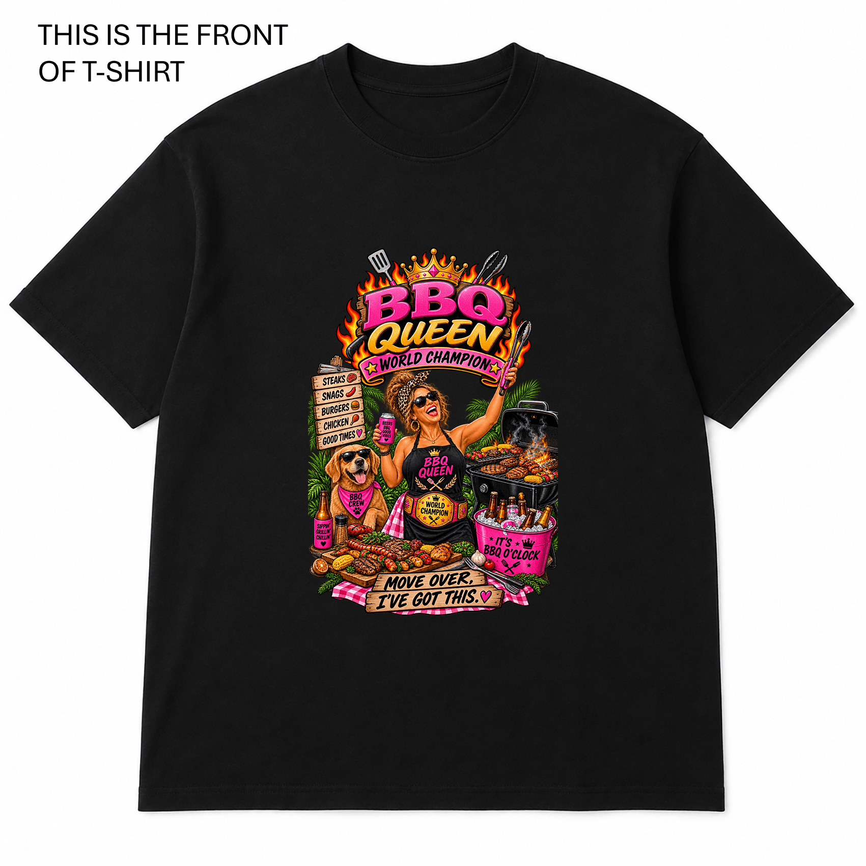 BBQ Queen Graphic T-Shirt - Built Different Goods