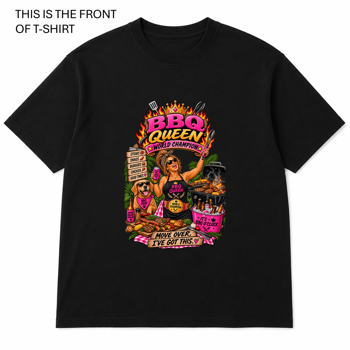 BBQ Queen Graphic T-Shirt - Built Different Goods