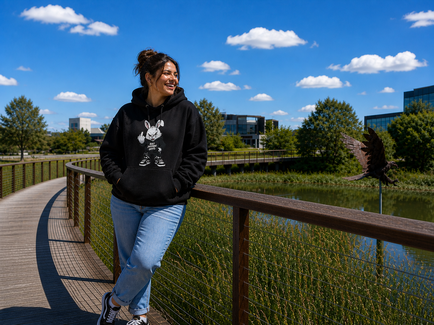 BDG Graphic Hoodie - BDG Rabbit