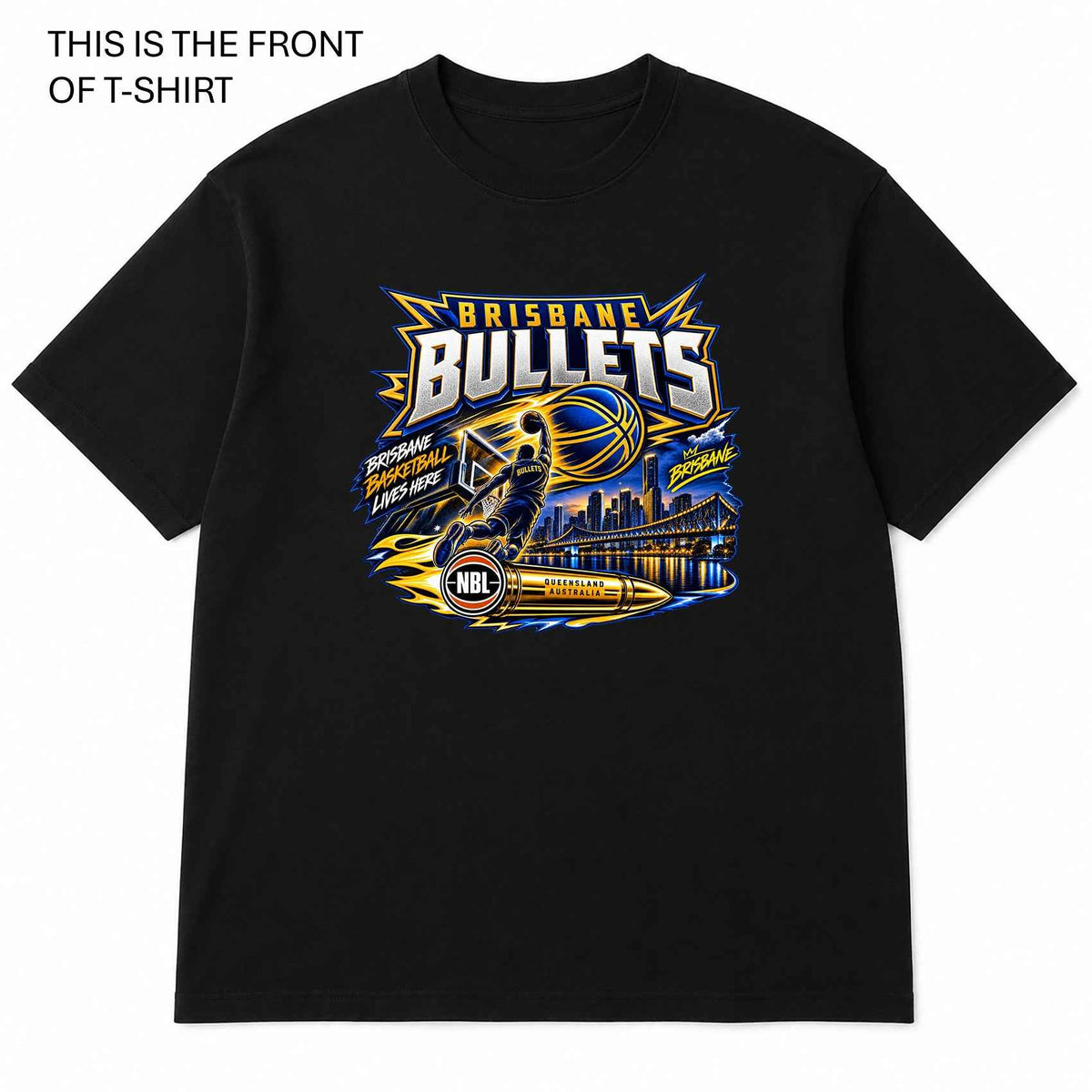 Brisbane Bullets NBL Graphic T-Shirt