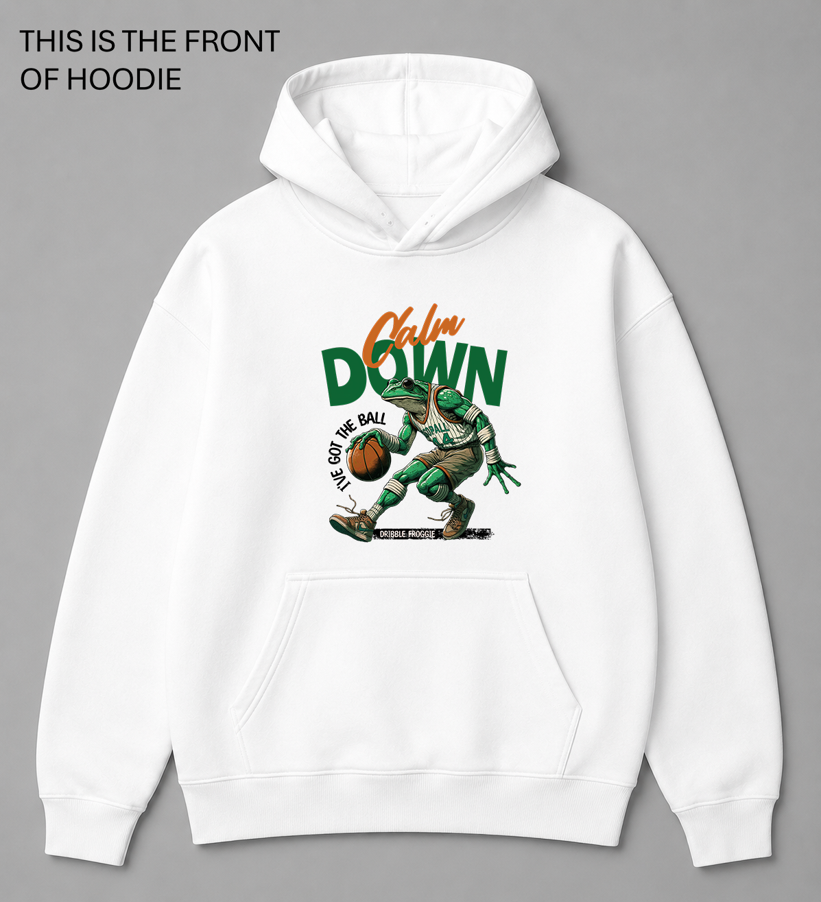 BDG Graphic Hoodie - Calm Down Frog
