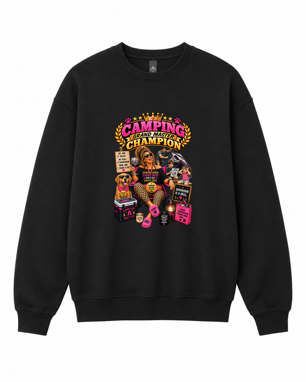 Camping Grandmaster Crewneck Sweatshirt - Built Different Goods