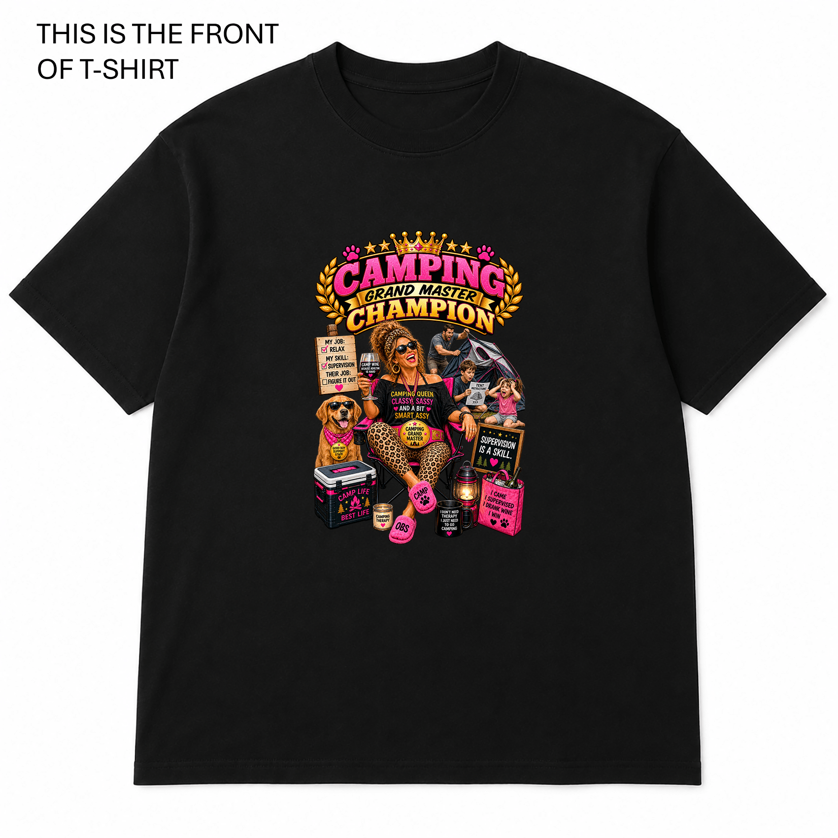 Camping Grandmaster Graphic T-Shirt - Built Different Goods