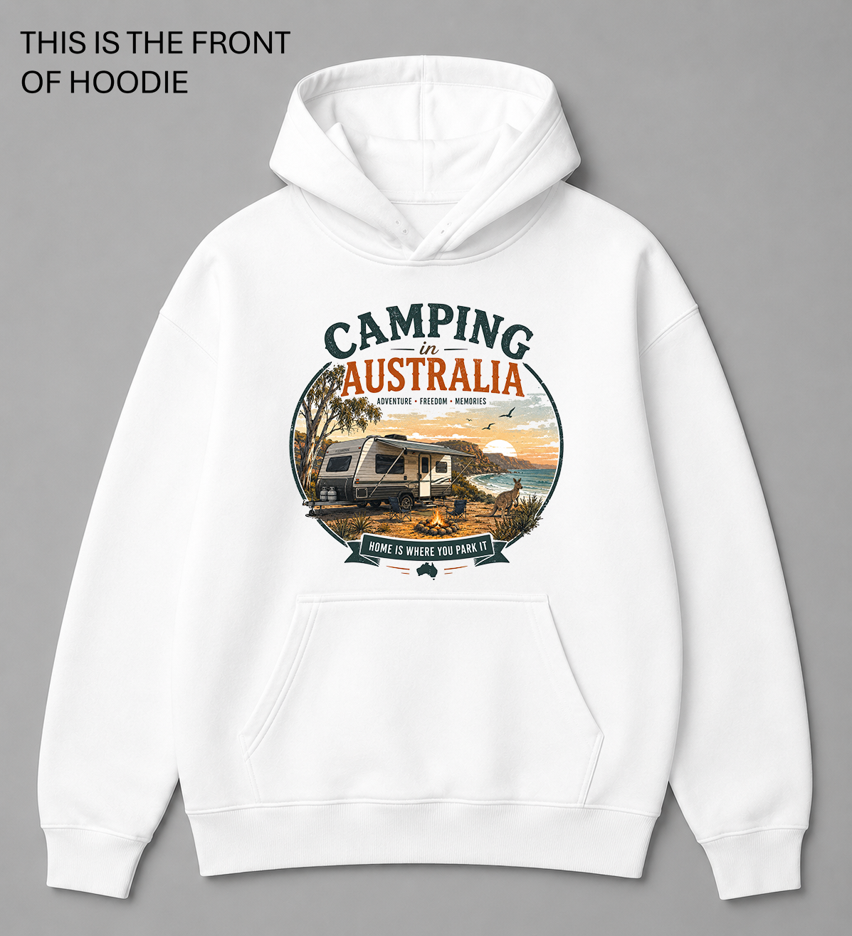 BDG Graphic Hoodie - Camping, Home is where you park it