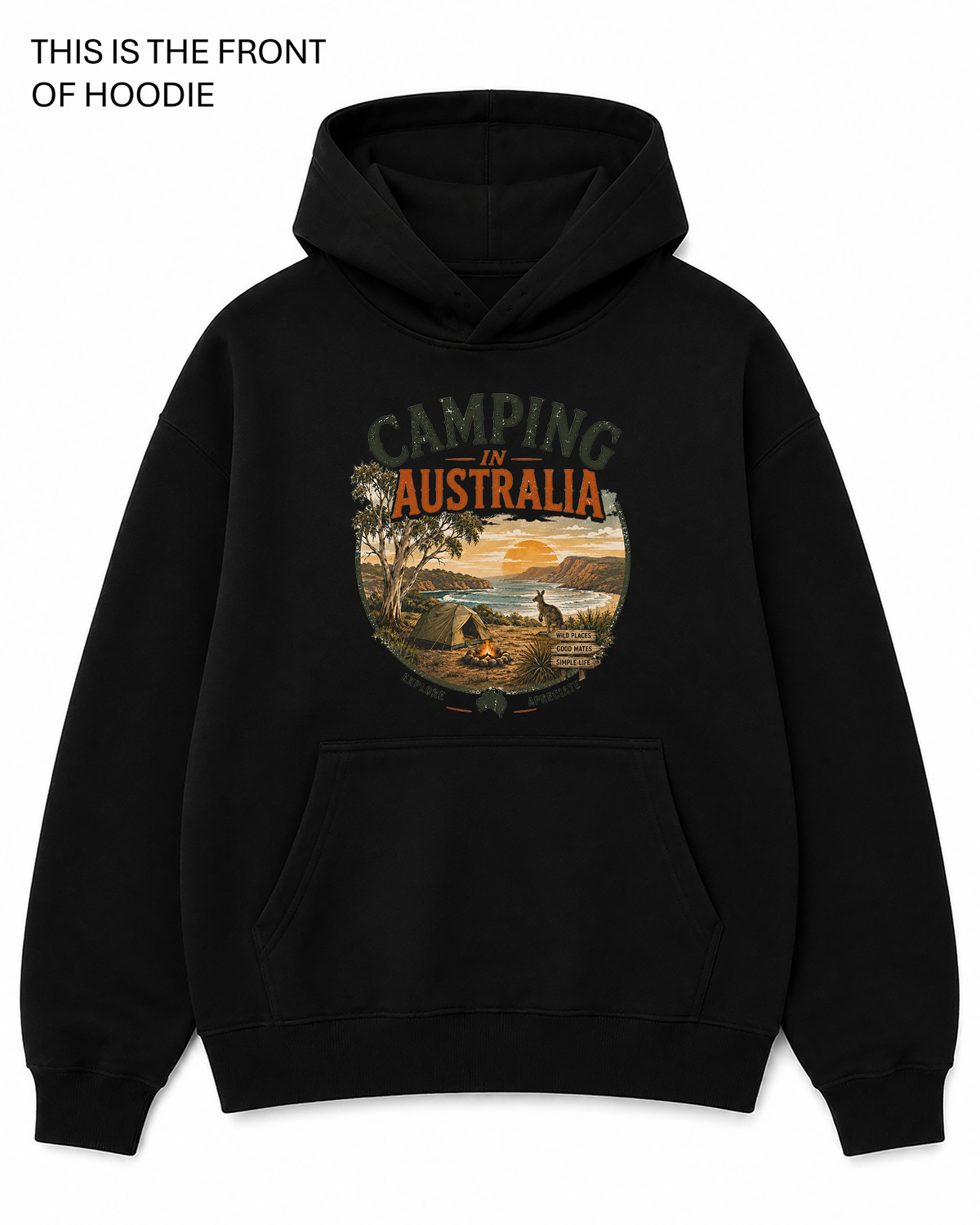 BDG Graphic Hoodie - Camping in Australia