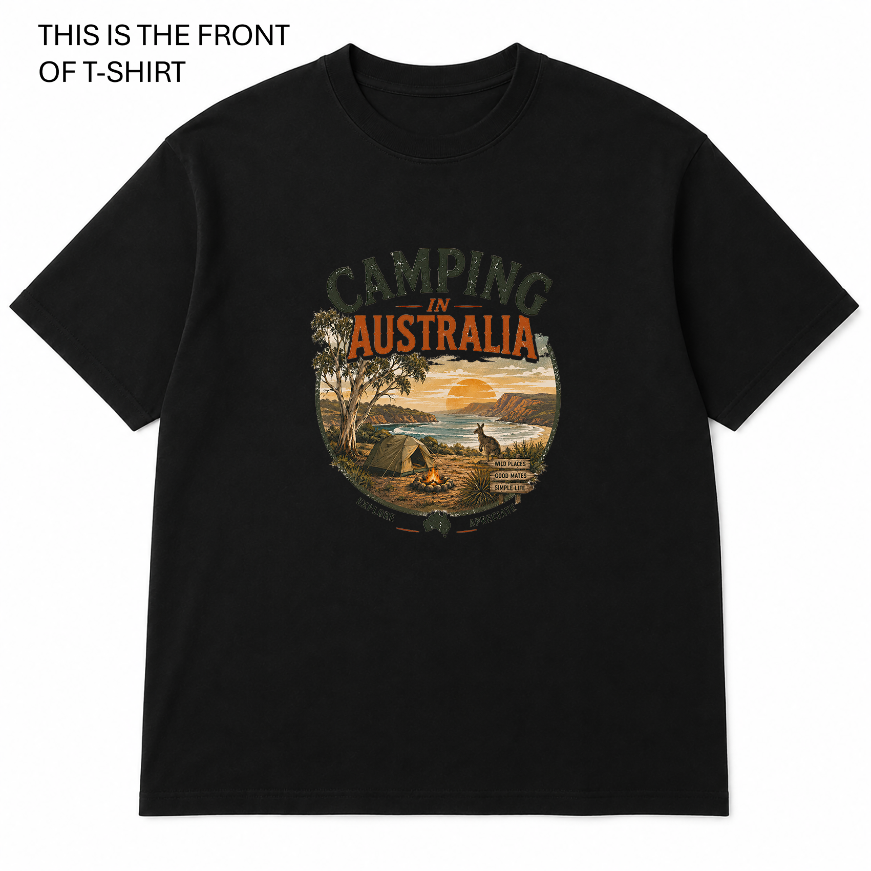 BDG Graphic T-Shirt - Camping in Australia
