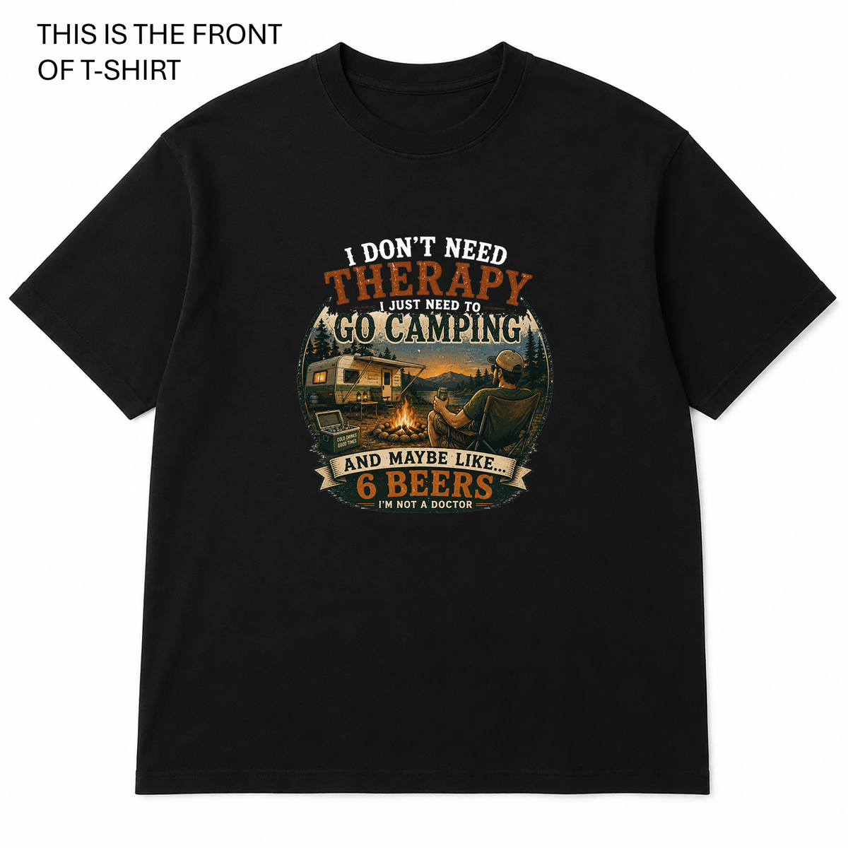 BDG Graphic T-Shirt - Camping is my Therapy