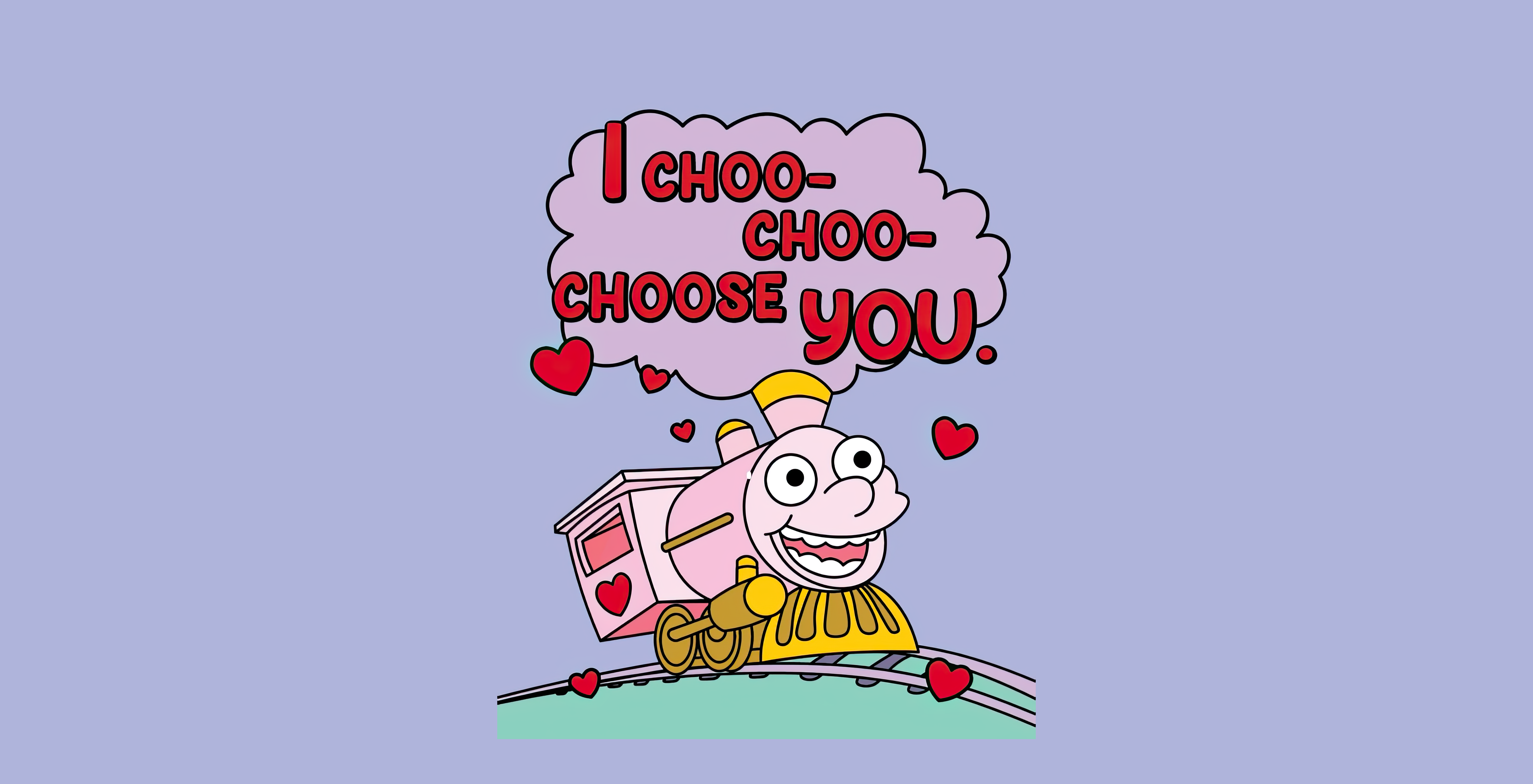 5mm Neoprene Stubby Holder for 375ml Cans - I choo choo choose you