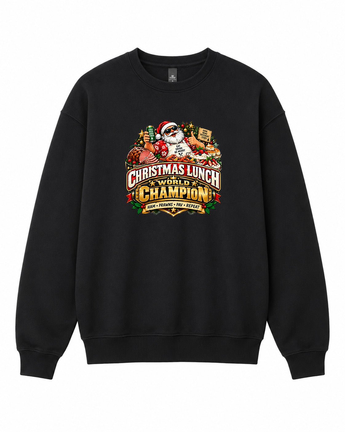 Christmas Lunch Graphic Crewneck Sweatshirt - Built Different Goods
