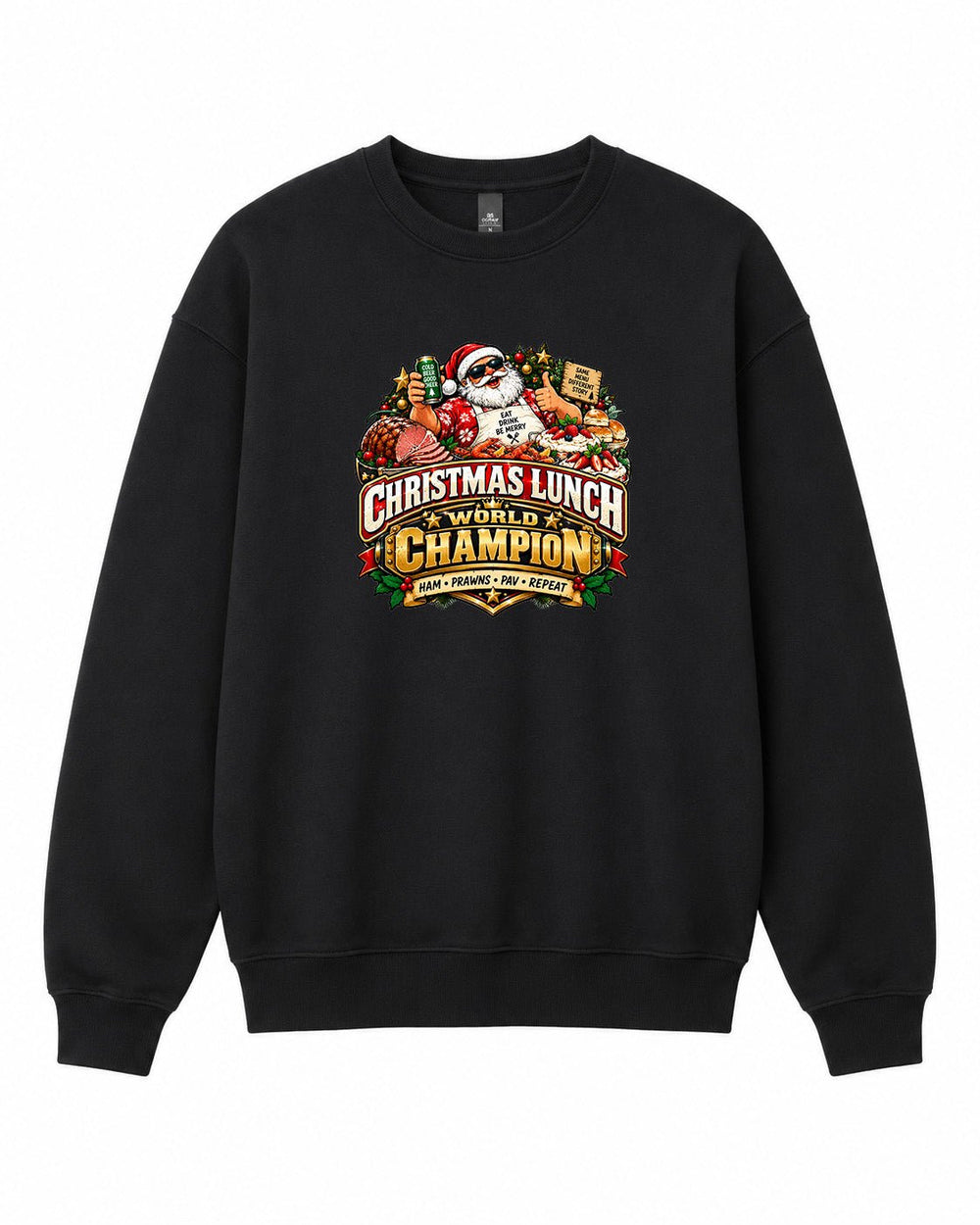 Christmas Lunch Graphic Crewneck Sweatshirt - Built Different Goods