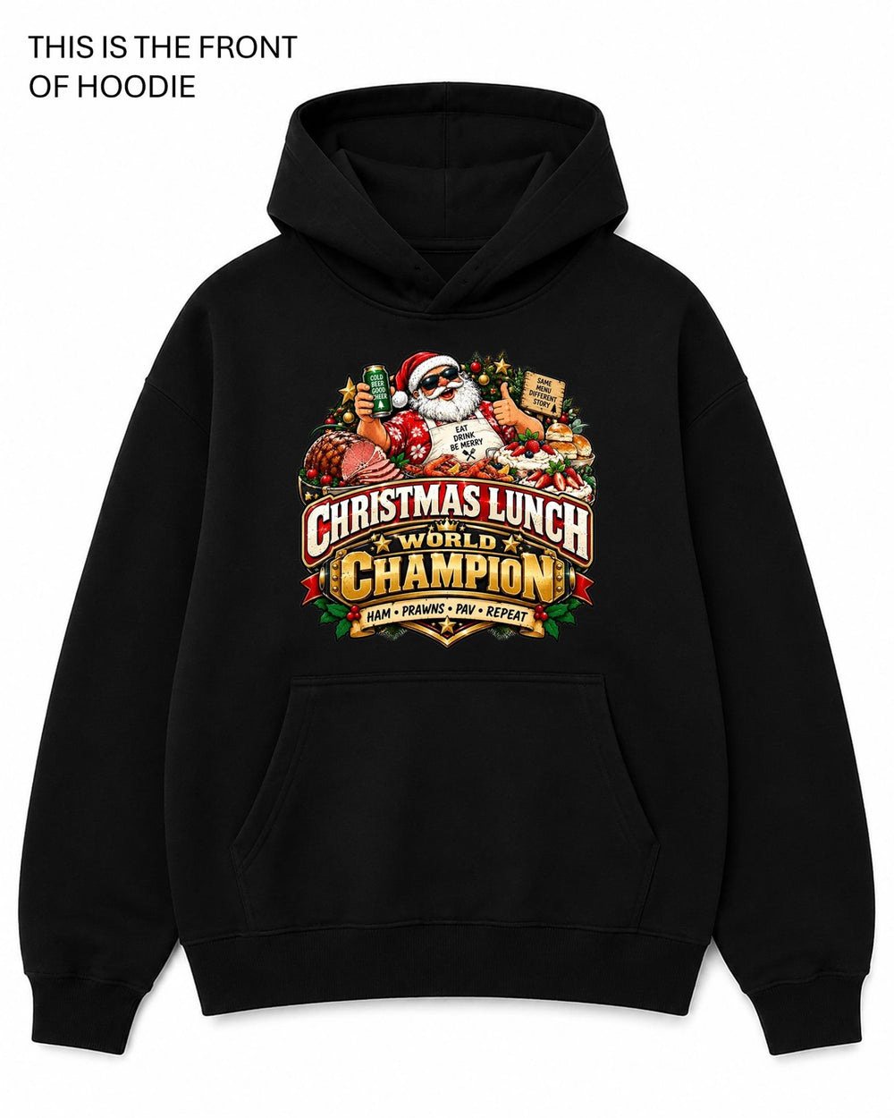 Christmas Lunch Graphic Hoodie - Built Different Goods