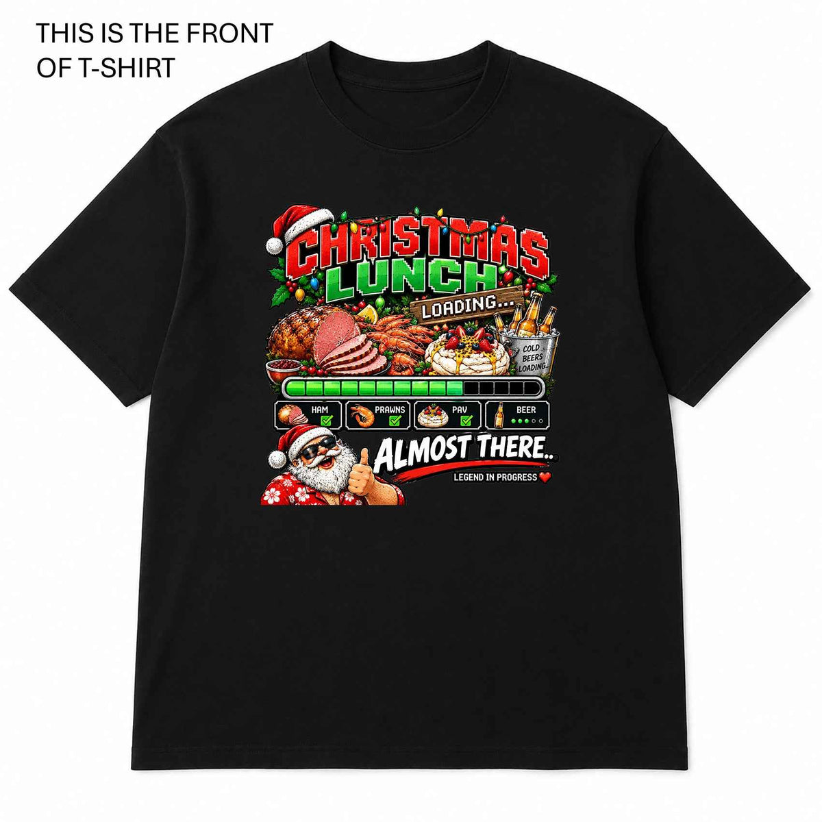 Christmas Lunch Loading Graphic T-Shirt