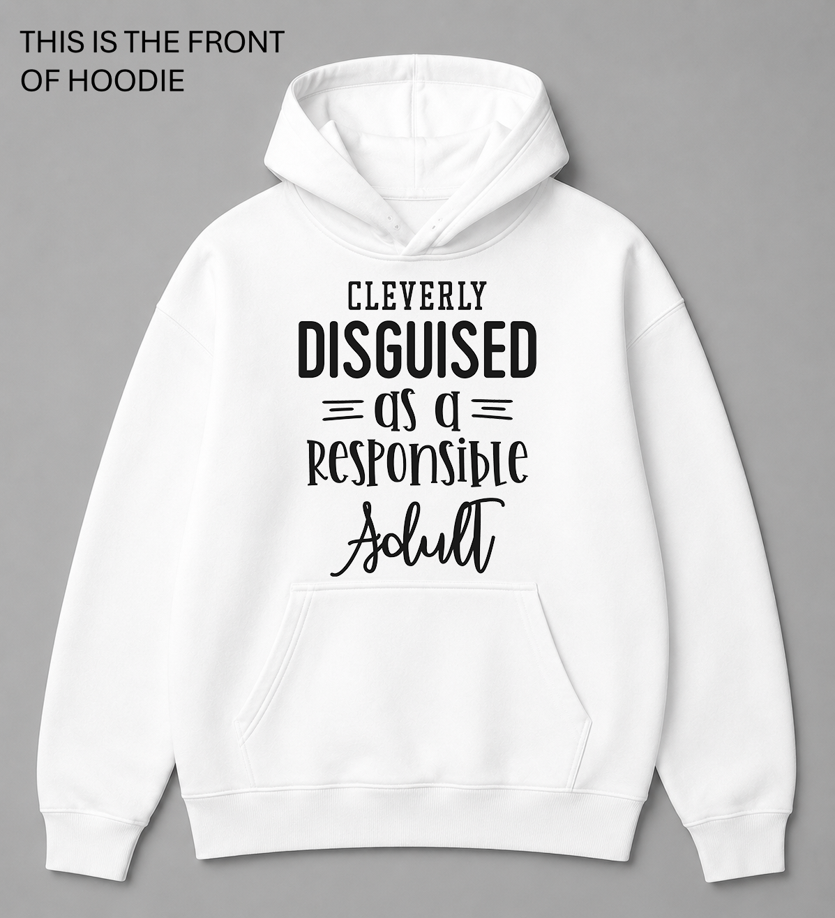 BDG Graphic Hoodie - Cleverly Disguised as a Responsible Adult
