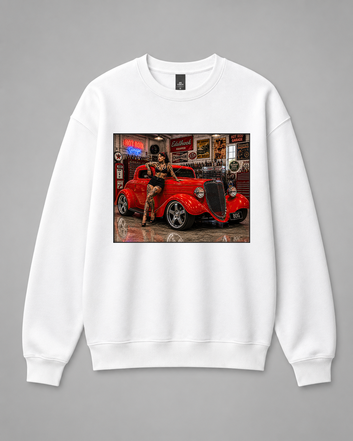 BDG Crew Neck Sweatshirt  - Ford 1932, 3 Window Hot Rod