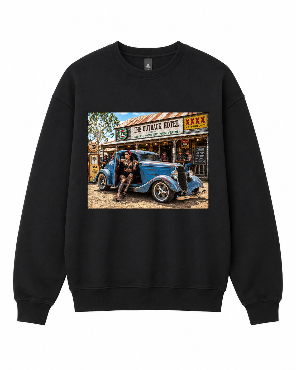 BDG Crew Neck Sweatshirt  - Ford 1934 Hot Rod