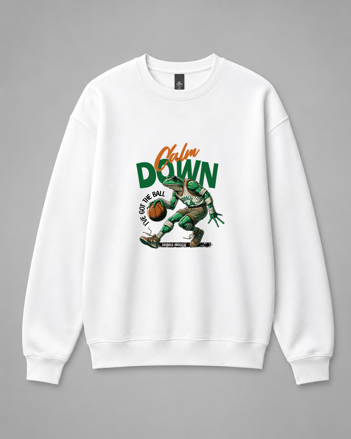BDG Crew Neck Sweatshirt  -  Calm Down Frog