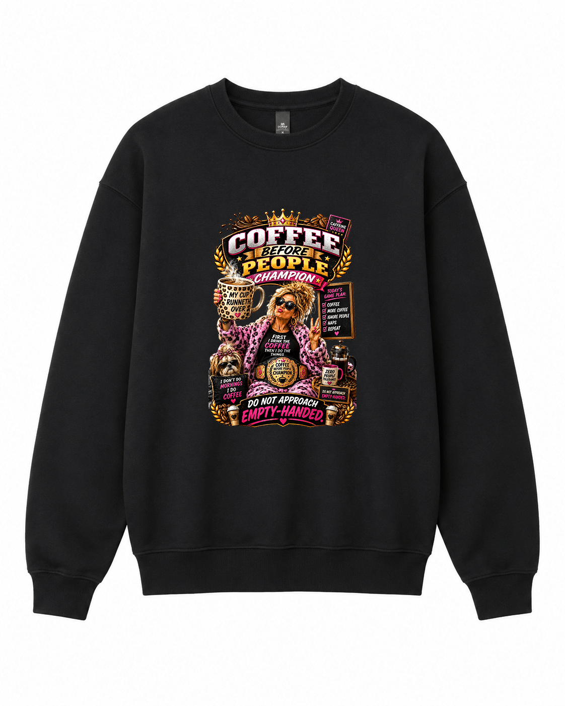 Coffee Before People Crewneck Sweatshirt - Built Different Goods