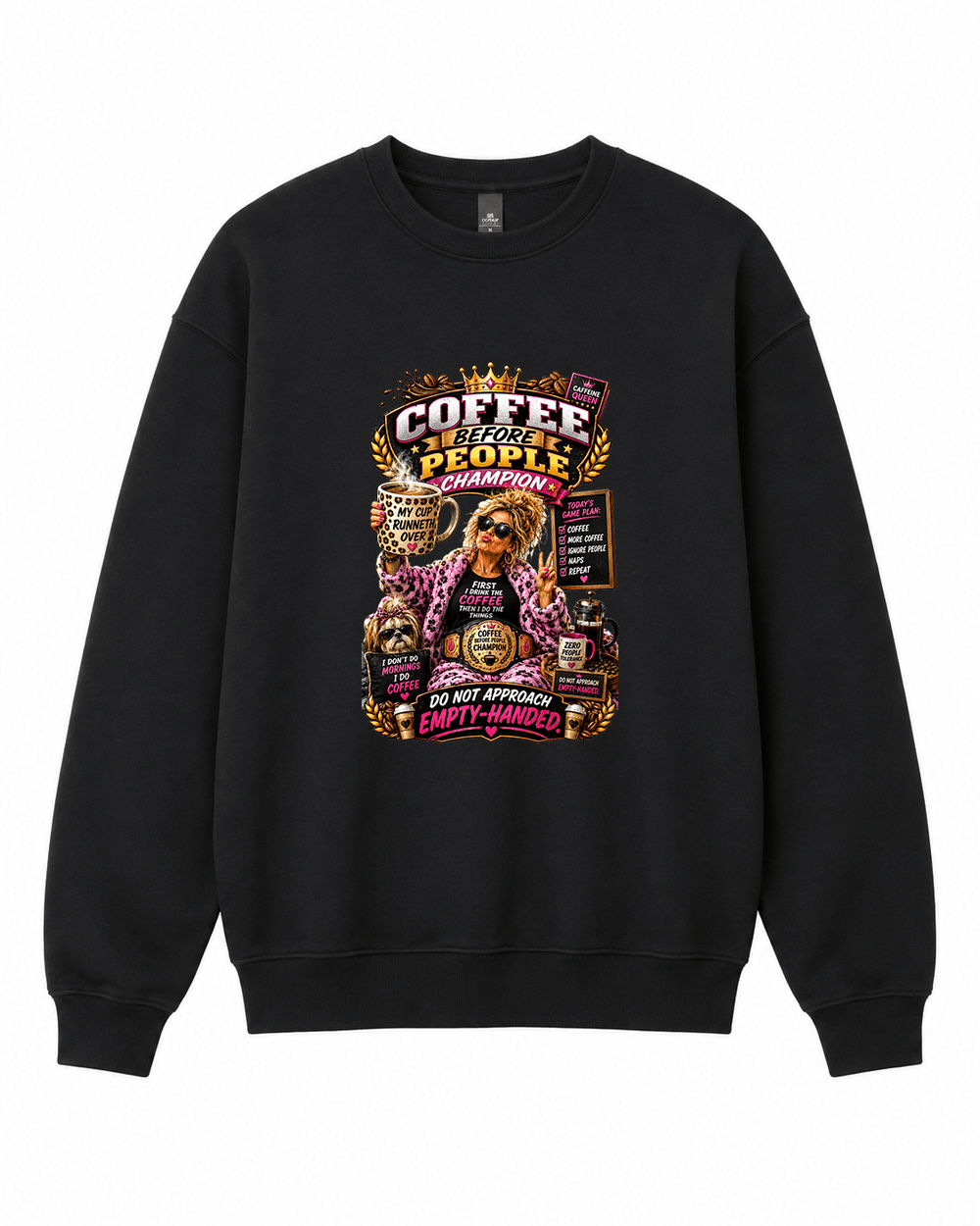 Coffee Before People Crewneck Sweatshirt - Built Different Goods