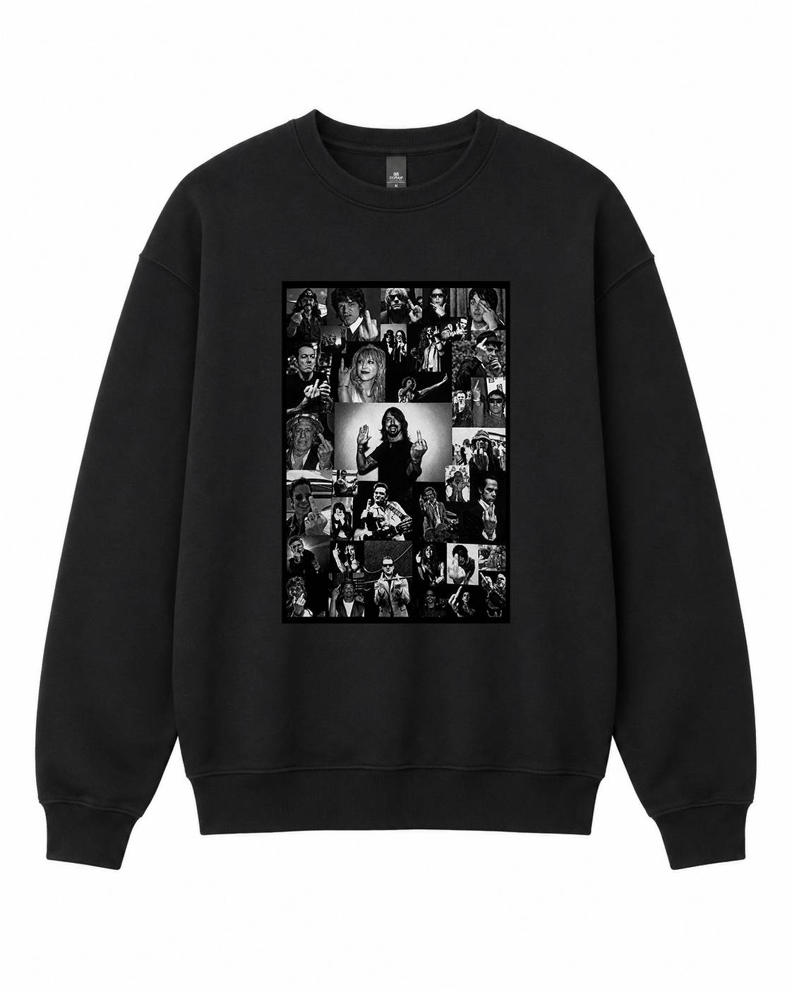 BDG Crew Neck Sweatshirt  - Collage- music finger