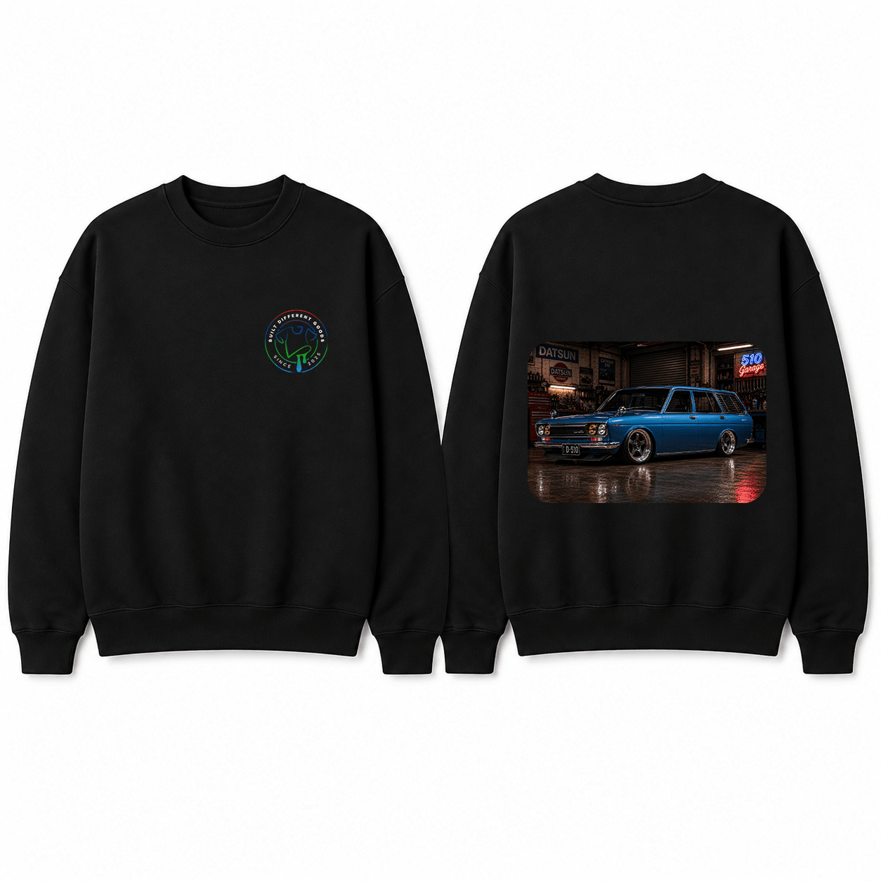 BDG Crew Neck Sweatshirt - Datsun 1600 Model 510 - Built Different Goods