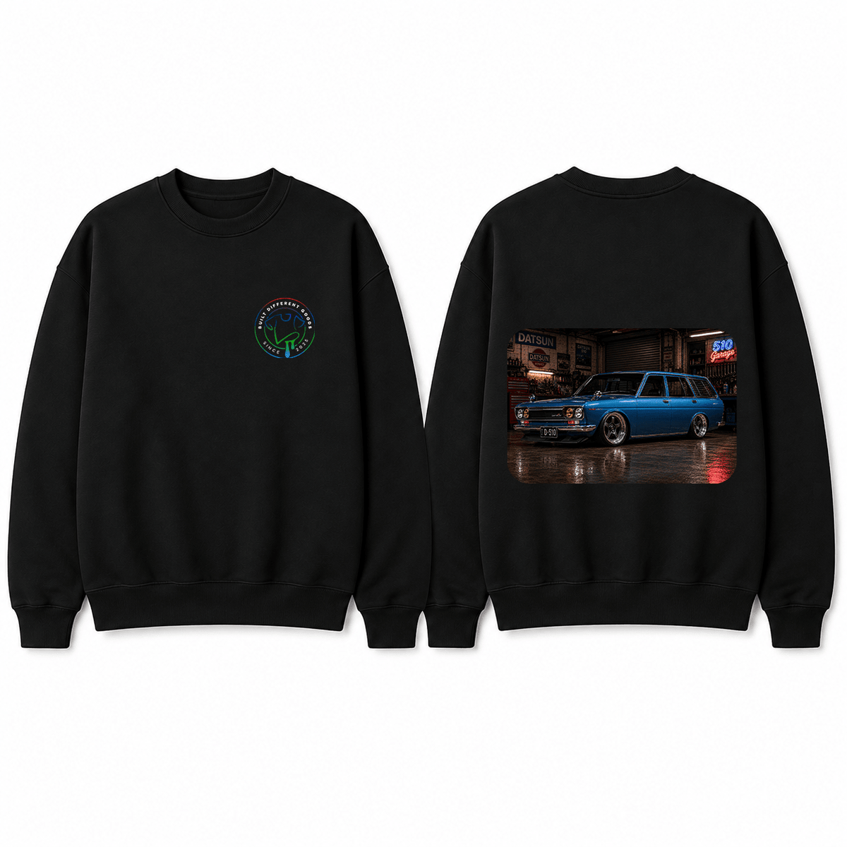 BDG Crew Neck Sweatshirt - Datsun 1600 Model 510 - Built Different Goods