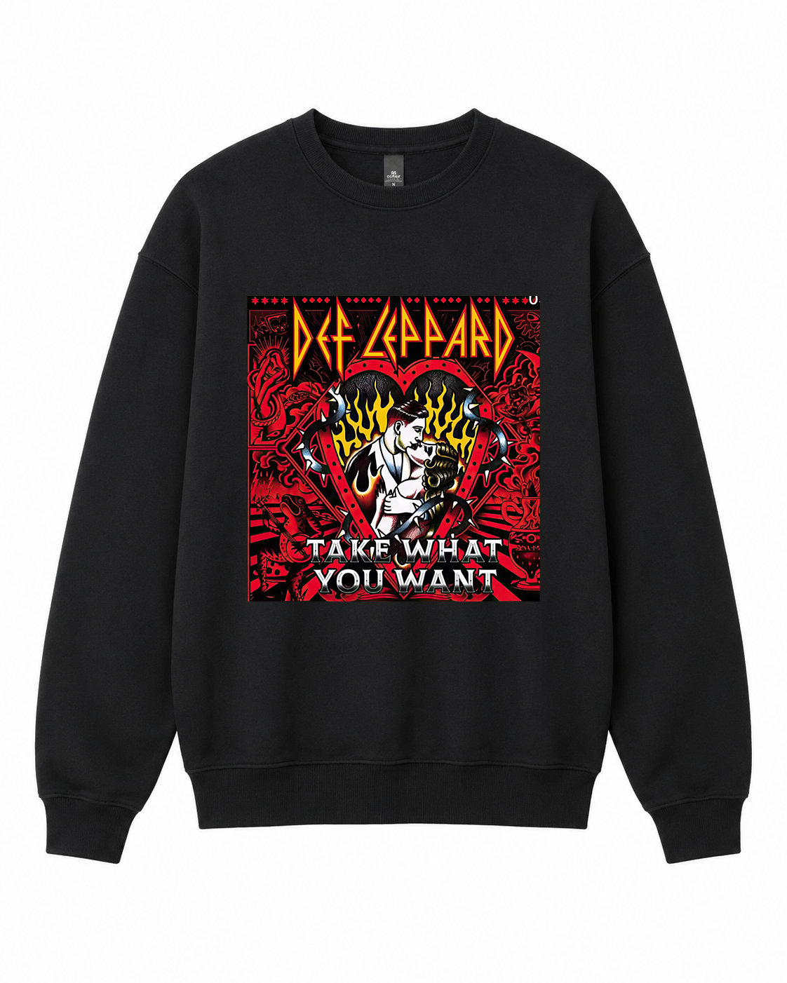 BDG Crew Neck Sweatshirt  -Def Leppard