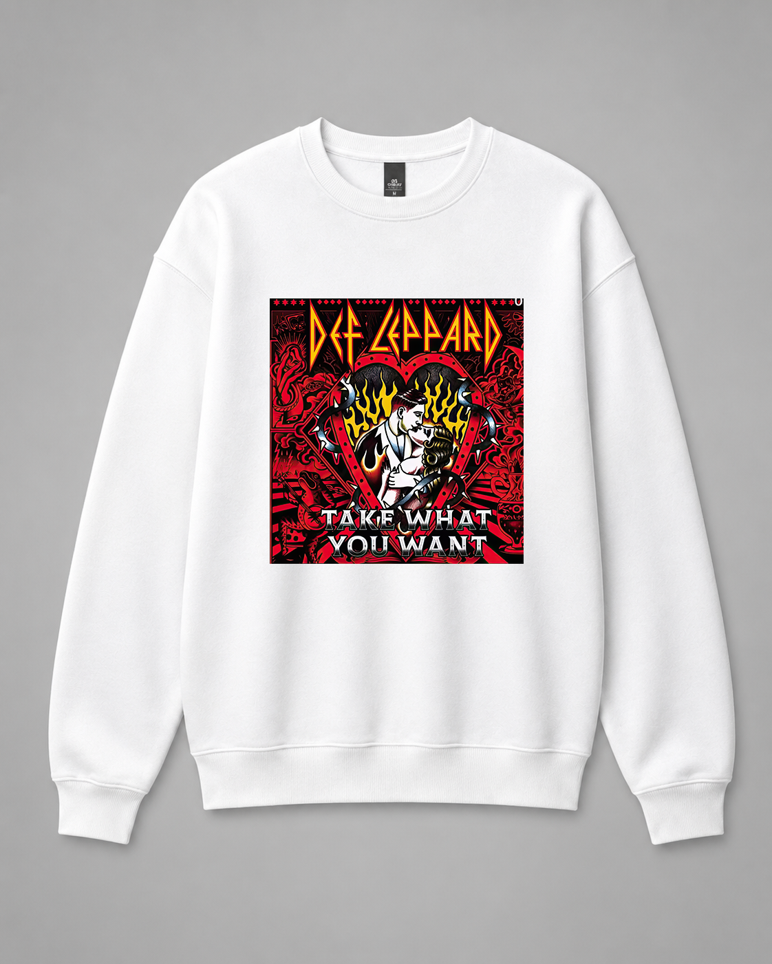 BDG Crew Neck Sweatshirt  -Def Leppard