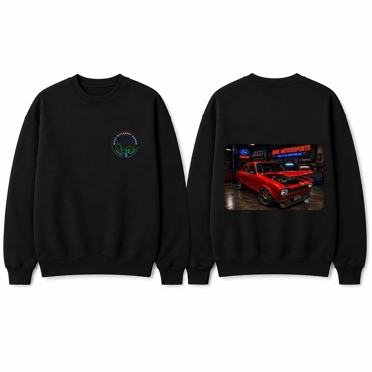 BDG Crew Neck Sweatshirt - 1973 Ford Escort - Built Different Goods