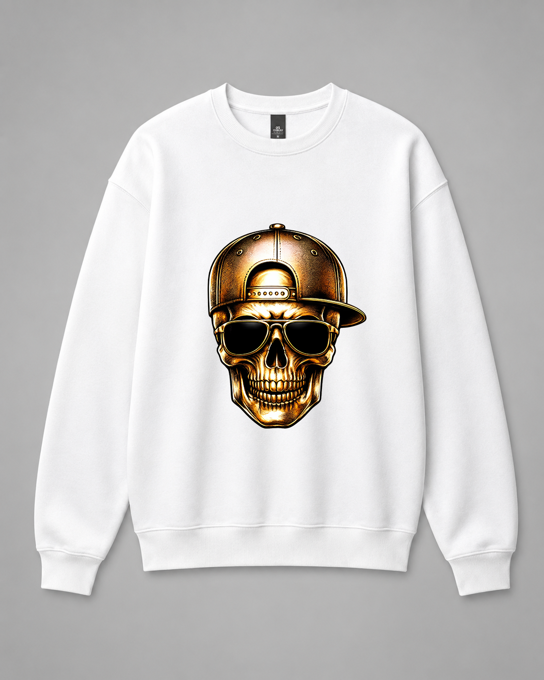 BDG Crew Neck Sweatshirt  - Gold skull