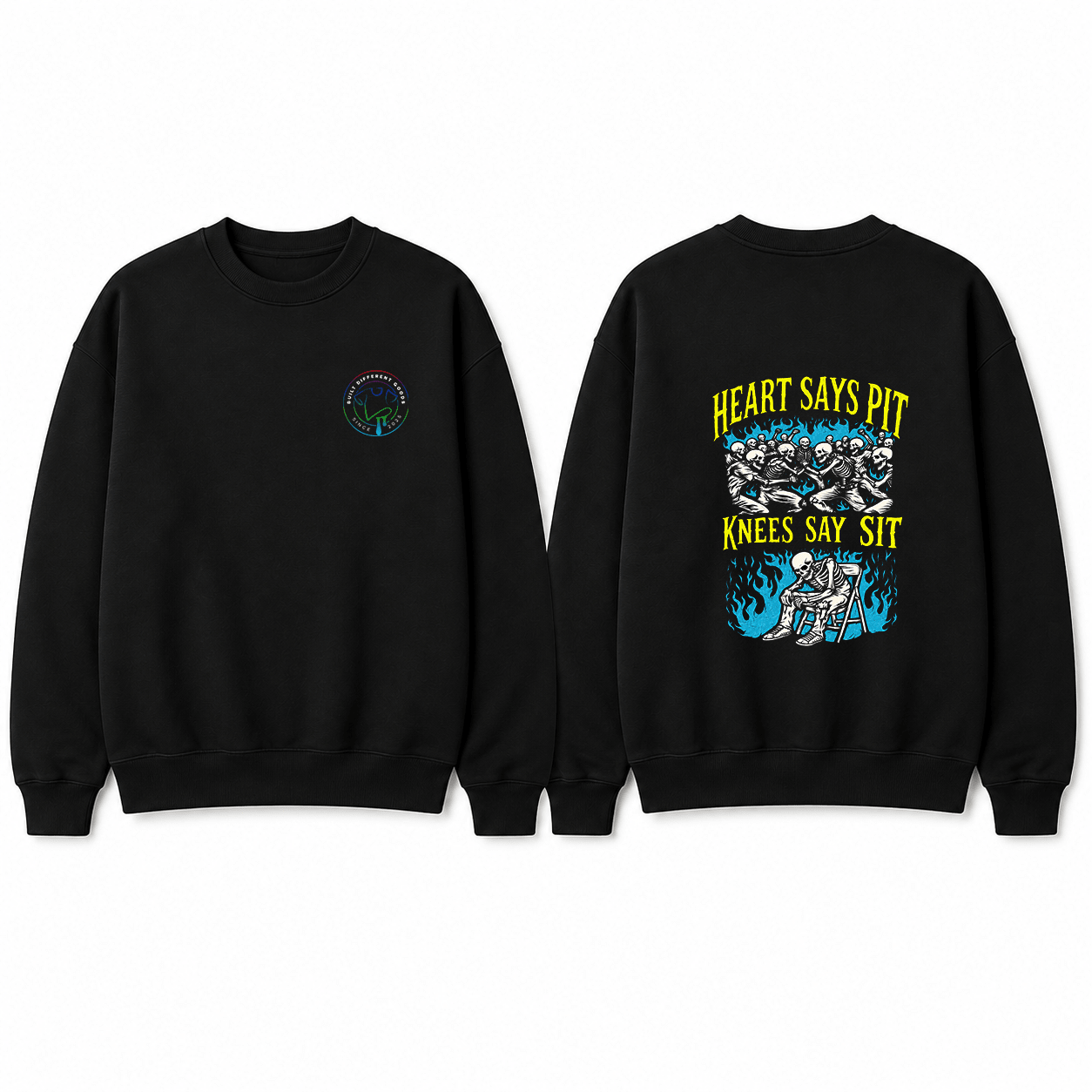 BDG Crew Neck Sweatshirt - Heart Says Pit - Built Different Goods
