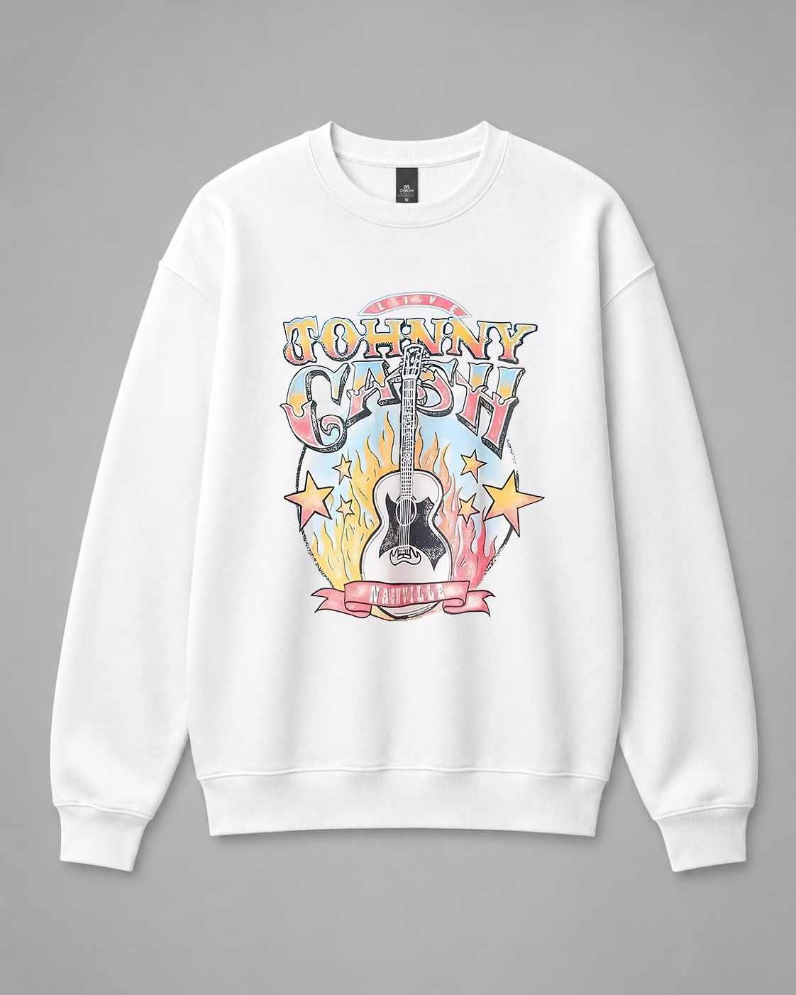 BDG Crew Neck Sweatshirt  - Johnny Cash 1