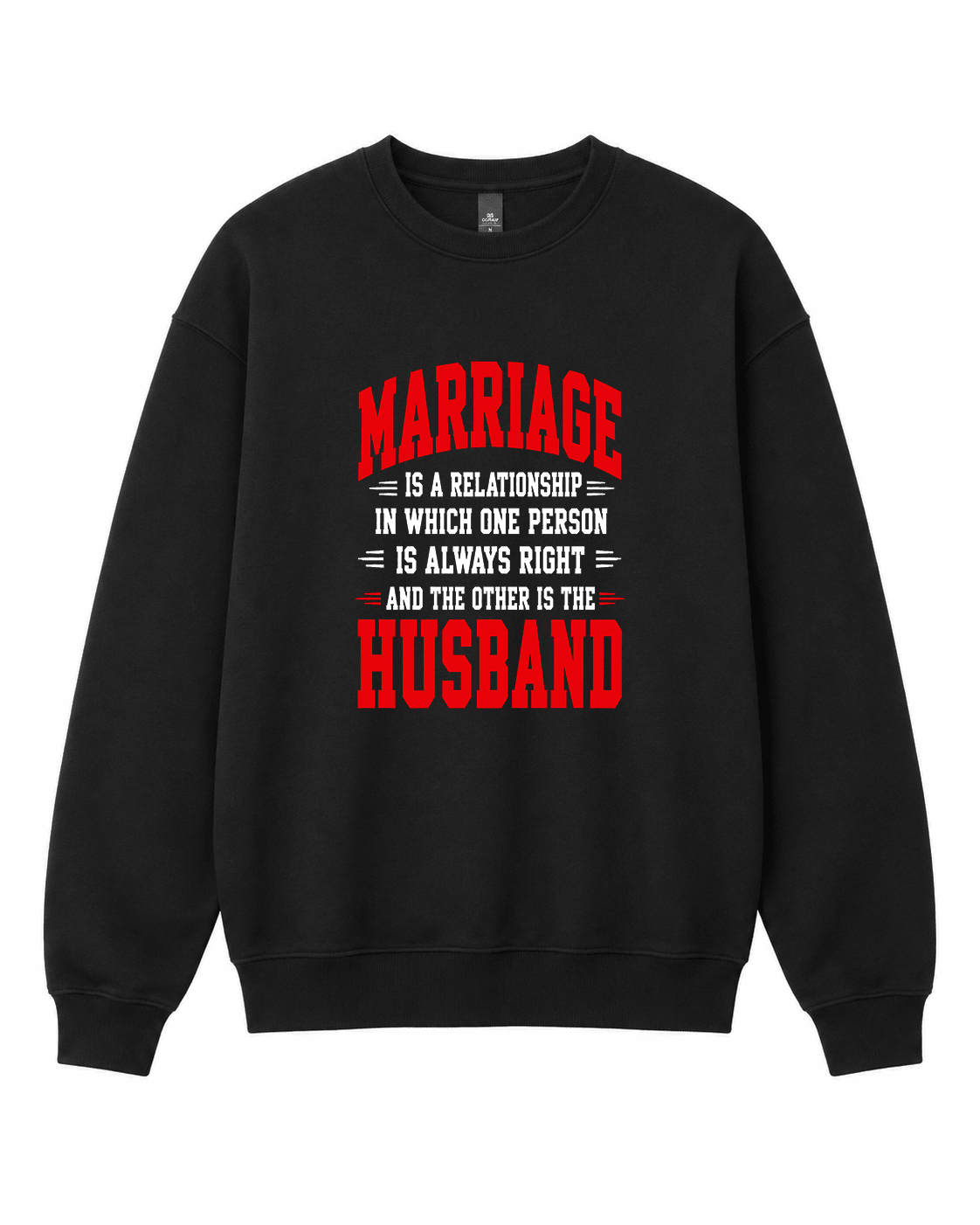 BDG Crew Neck Sweatshirt - Marriage is..... - Built Different Goods