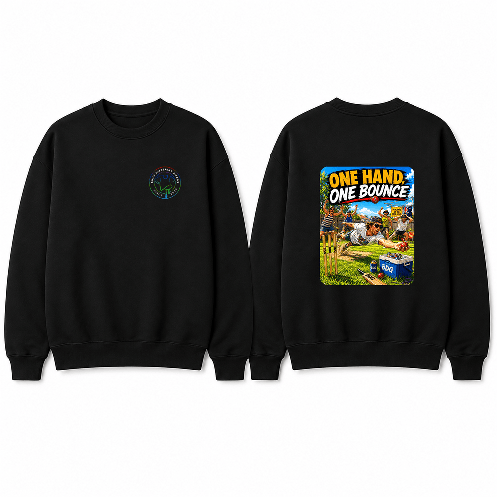 BDG Crew Neck Sweatshirt - One Hand One Bounce - Built Different Goods