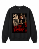 BDG Crew Neck Sweatshirt  -  Say Hello to my little friend -Kitten